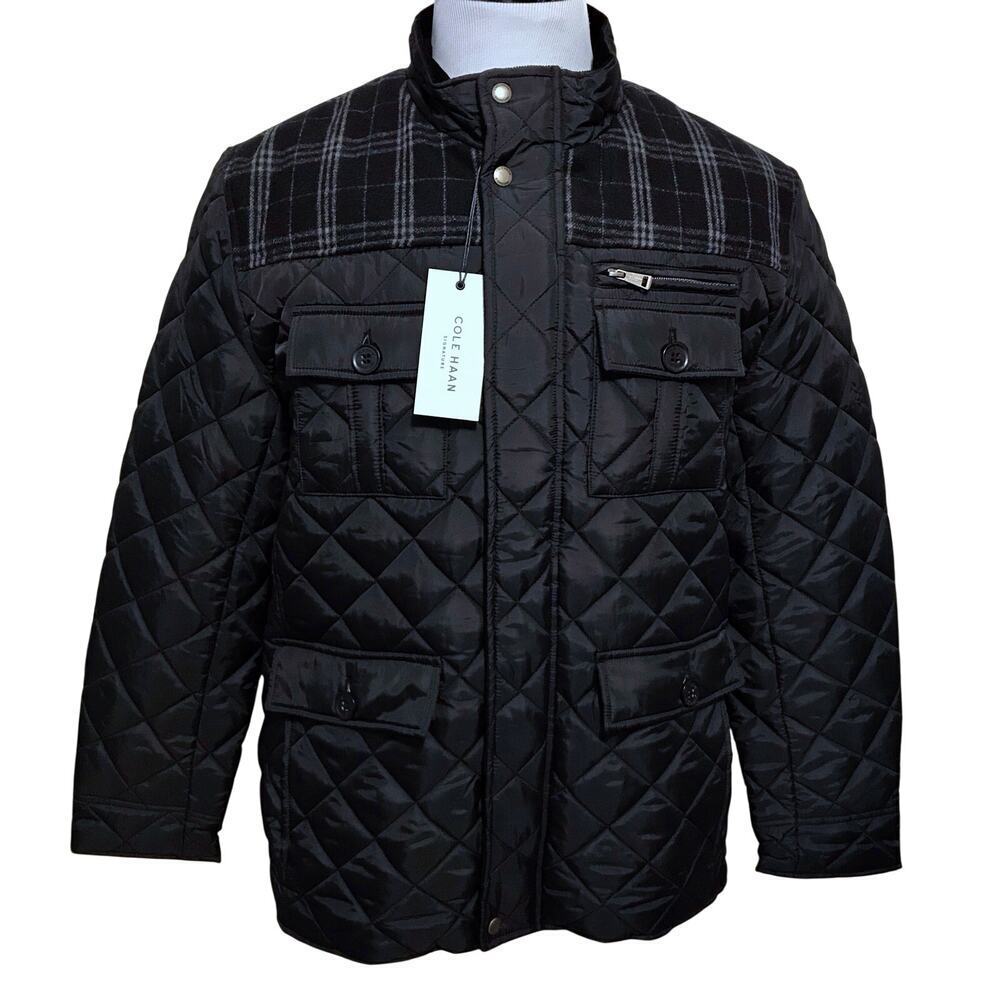 Cole Haan NWT Mixed Media Quilted Jacket Men L